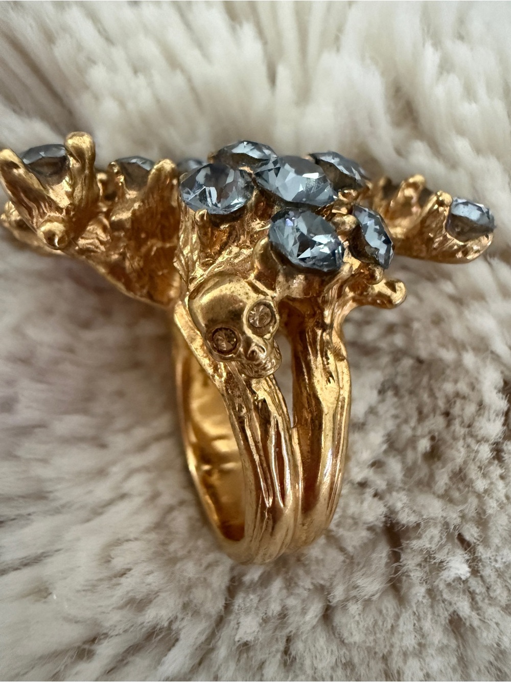 Alexander McQueen Crystal Cocktail Ring - Picture 6 of 10